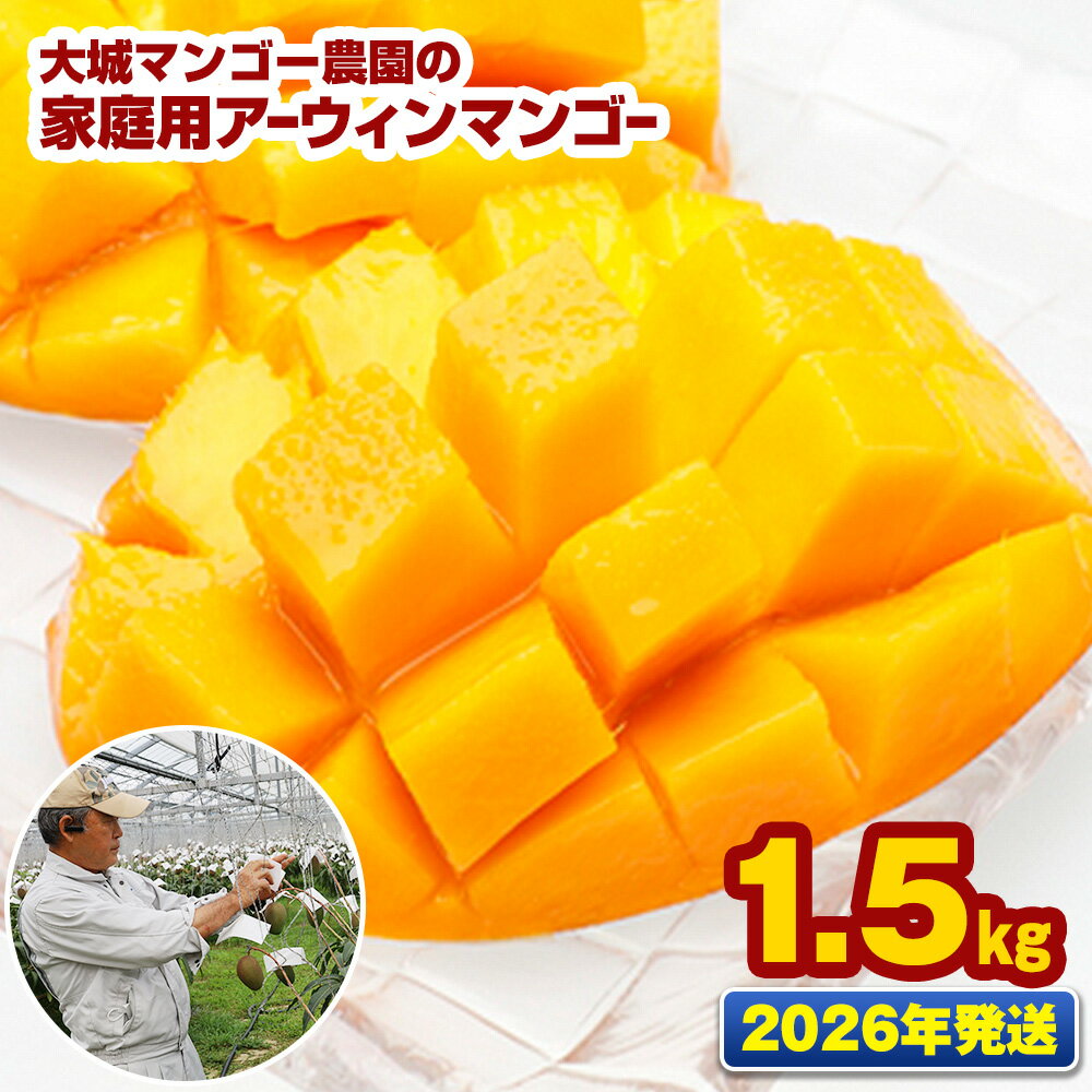 【ふるさと納税】【2026年発送】大城マンゴー農園の家庭用アーウィンマンゴー1.5kg