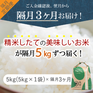 【定期便隔月3回】まっしぐら 5kg（精米）