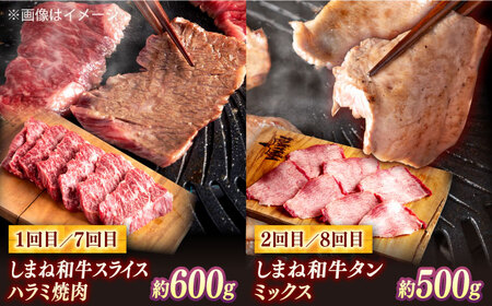 【全12回定期便】叉鬼の焼肉酒場 豪華特別セット！（ハラミ・牛タン・厳選焼肉・スライス・しゃぶしゃぶ/すき焼き・ヒレステーキ）計8.2kg　島根県松江市/株式会社O.R.C[ALEF014]