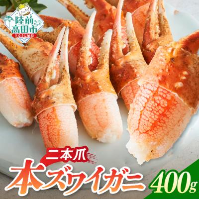 ふるさと納税 陸前高田市 本ズワイガニ 二本爪 400g かに カニ 蟹 爪肉 冷凍 小分け 料理 寿司 海鮮 特別 年末年始