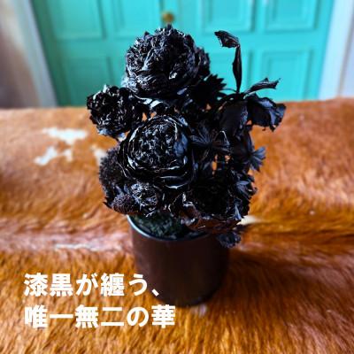 ふるさと納税 酒田市 黒い花 ゼロフラワー「BLACK FLOWERアレンジメント」フリーズドライフラワーインテリア |  | 02