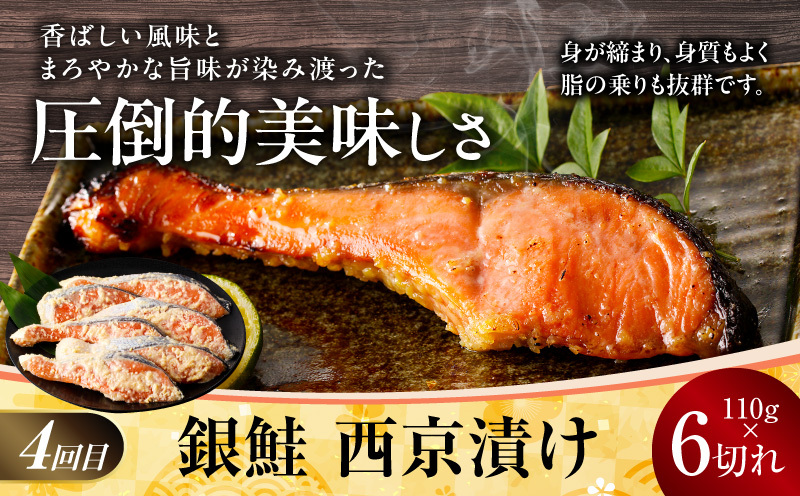 【お楽しみ】4種の西京漬け 食べ比べ 定期便 全4回【銀鱈 銀鮭 メヌケ 赤魚 小分け 熟成 西京焼き 惣菜 普段使い 毎月配送コース】 kgpZ013_イメージ5