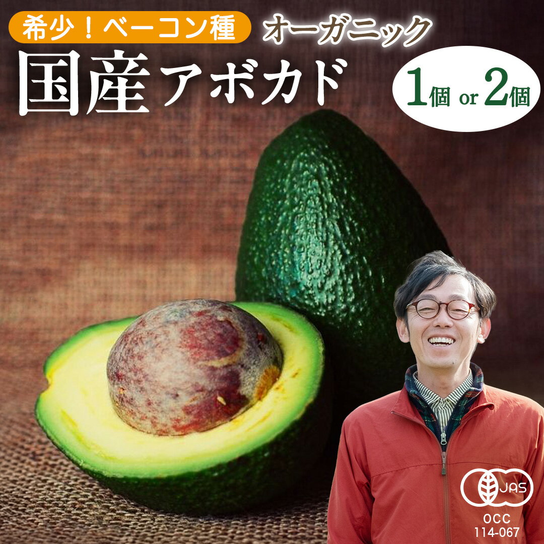 【ふるさと納税】国産 オーガニック アボカド ( ベーコン種 ) 有機JAS認証 有機栽培 アボガド 瀬戸内 有機 濃厚 希少 広島 大崎上島