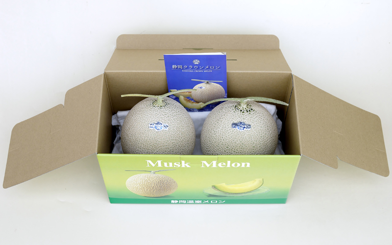 ★発送月選択できる返礼品★ 『クラウンメロン（白上級）2玉』  メロン 人気 厳選 ギフト 贈り物 デザート グルメ 袋井市 果物 フルーツ メロン青肉 食後 おやつ 