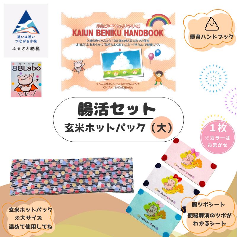 【ふるさと納税】《やさしい便育》腸活セット 玄米ホットパック（大）腸 便育 温 温める グッズ 手作り 施設 ランキング おすすめ 小松市 こまつ 石川県 ふるさと 故郷 納税 024021【ややのいえ】