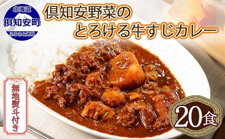牛すじカレー 倶知安 中辛 レトルト 北海道 牛すじカレー【200g 20個】