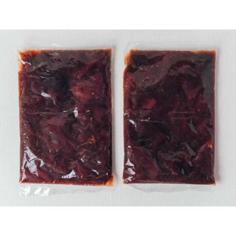 ＜平取ジビエ工房＞平取町産エゾシカロース肉ジンギスカン500g×2