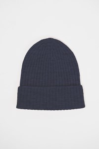 “ふわとろ やわらか” カシミア ニットキャップ  【ダークブルー】カシミヤ　040-H-SS017-ダークブルー