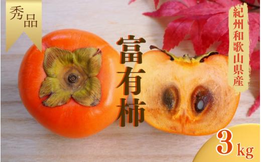 【☆令和7年産☆先行予約】 【秀品】紀美野町産 富有柿 約3kg(8個～10個入り)【2025年11月中旬～12月上旬に順次発送致します。】/ 和歌山県 紀美野町 カキ 柿 甘い 美味しい 3kg 【frt005A】