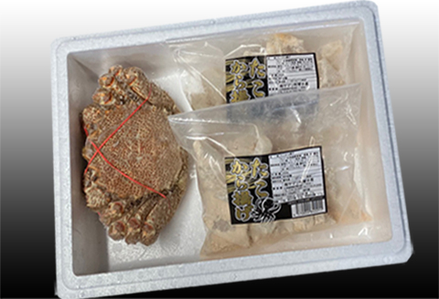 毛かに400g前後～550g前後×1尾、たこ唐揚げ250g×2P C-30076