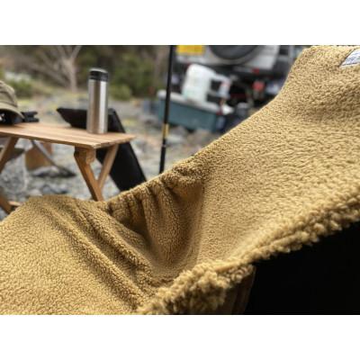 ふるさと納税 上牧町 キャンプに　アルバートン社の赤外線を吸収して発熱する難燃ボアで作るアウトドアチェアカバー　ネイビー |  | 03