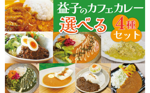 益子のカフェのカレー 選べる4種セット｜栃木県 益子町 ふるさと納税 カレー レトルトカレー 詰め合わせ セット 道の駅 人気 手作り（AA041）
