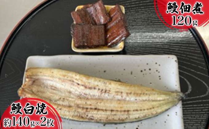 【2024年8月より順次発送】浜名湖産鰻　白焼 約140g×2本・鰻佃煮120g セット 土用の丑の日 丑の日