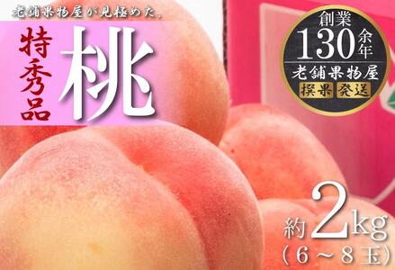 特秀品！坂出生まれの「桃」　約2kg （6～8玉） | もも もも もも もも もも