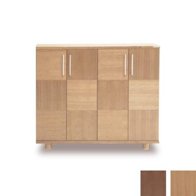 ふるさと納税 大川市 大川家具 国内製造 シューズボックス リーフ ロータイプ1200L 市松模様 ウォールナット/サクラ |  | 01