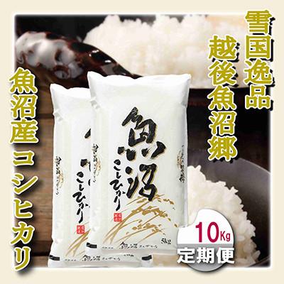 ふるさと納税 魚沼市 【毎月定期便】雪国逸品 精米10kg(5kg×2袋)　越後魚沼郷 魚沼産コシヒカリ全12回
