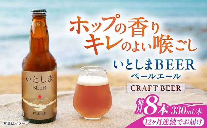 
            【全12回定期便】いとしまBEER (ペールエール) 330ml×8本 糸島市 / 蔵屋 クラフトビール [AUA055]
          