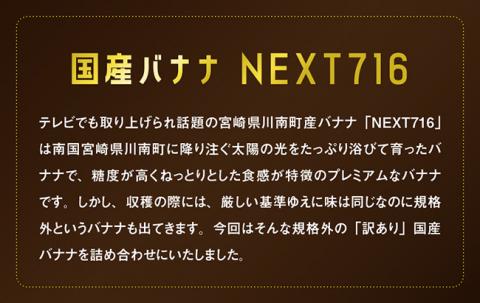 【定期便】【訳あり】国産バナナ1kg　3ヶ月定期便【国産 バナナ 無農薬 フルーツ 果物 デザート 朝食 スムージー 川南町 全3回】[F5803]