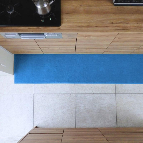 北欧風キッチンマット ラグマットタイプ 45×210cm ノーマル型 ブルームーン 抗菌防臭 SEK 織人しきもの屋工房 diw0074