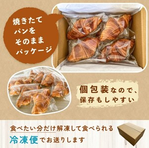 【3ヵ月定期便】オノパンのやみつきクロワッサン 24個（8個×3回） ／ クロワッサン パン 個包装 冷凍 手軽 朝食 焼きたて 茨城県 利根町