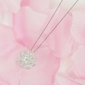 プラチナ 1.0ctダイヤモンド　シンメトリーペンダントネックレス HH-018746