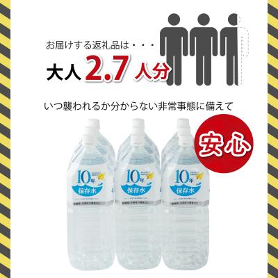 ふるさと納税 室戸市 災害・非常時保存用「10年保存水」(10年保存可能)1.8リットル×9本セット |  | 01