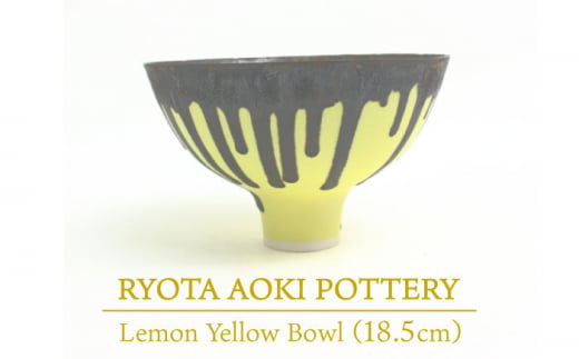 【美濃焼】 Lemon Yellow Bowl (約18cm) 【RYOTA AOKI POTTERY/青木良太】 [MCH025]