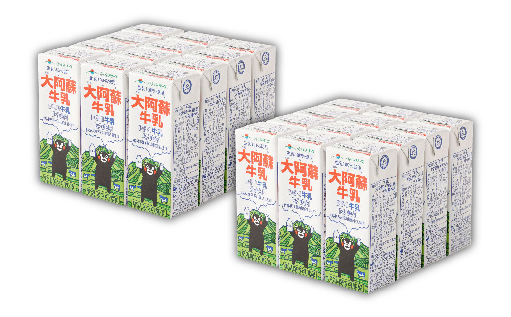 【3か月連続定期便】 大阿蘇牛乳 200ml 12本×3回 計36本