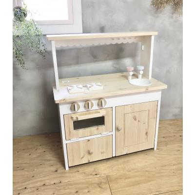 ふるさと納税 茅野市 メーベルヒナナ　木製　おままごとキッチン　Lワイドサイズレンジ　木目タイプ |  | 01