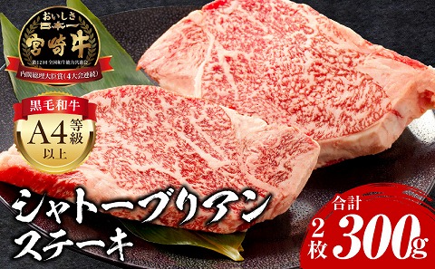 宮崎牛 シャトーブリアンステーキ 2枚 合計300ｇ