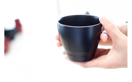 漆こっぷ -咲- 溜  ＜ゆうび＞ ／ 漆塗り 食器 コップ 漆器 カップ グラス ミニコップ 和食器 木製 漆製品 器 うつわ デザートカップ プレゼント ギフト 贈り物 誕生日 自宅用 家庭用 普