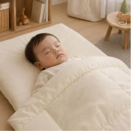 日本製 洗える!オーガニックコットン無着色生成りベビー掛ふとん(95×120)キナリ【1740655】