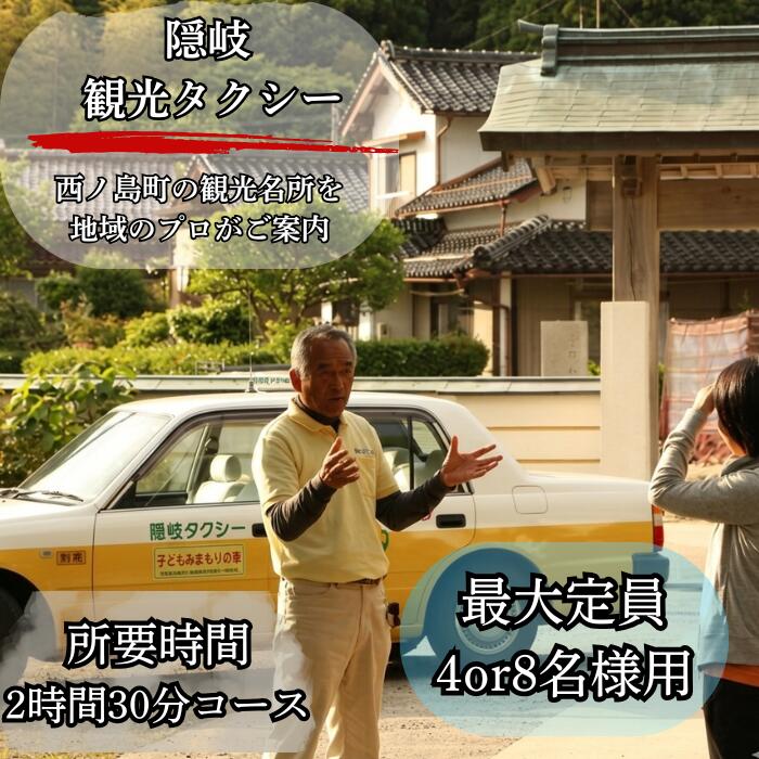 【ふるさと納税】西ノ島町観光タクシー利用券（Dコース：2時間半：4or9人乗り）