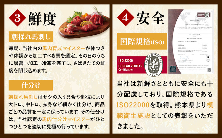 馬肉 国産 馬刺し と ユッケ の セット約 310g 赤身馬刺し 80g × 2個 馬刺しユッケ 50g × 3個 道の駅竜北《60日以内に出荷予定(土日祝除く)》 熊本県 氷川町 肉 馬肉 赤身-
