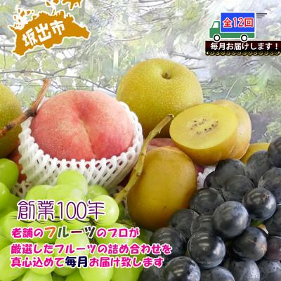 ふるさと納税 坂出市 【毎月定期便】創業100年の老舗が選んだ厳選フルーツの詰め合わせ【プレミア便】全12回 |  | 01
