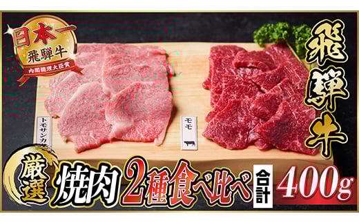 
飛騨牛　トモサンカク・モモ焼肉　約400g(各約200g)【1531166】
