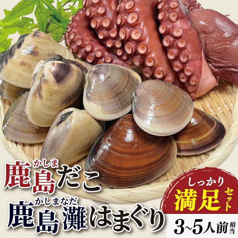 【ふるさと納税】 鹿島だこ 鹿島灘はまぐり セット 3～5人前相当 たこ タコ 蛸 蛤 ハマグリ 海鮮 新鮮 魚介 魚貝 地たこ 刺身 冷蔵 海産物 魚 貝 肉厚 だし ダシ 出汁 味噌汁 酒蒸し グラタン お吸い物 網焼き BBQ 国産 お取り寄せ ふるさと納税 鹿島灘 茨城県 鹿嶋市