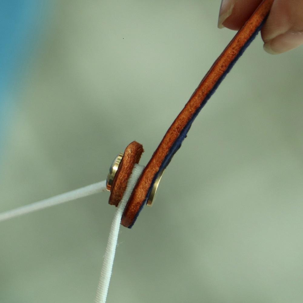 SKLO 首かけタッチペンホルダー+レザーマスクバンド　Longタイプ【Red】