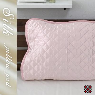 ふるさと納税 和泉市 【Mサイズ 43×63cm】シルク100%和泉木綿枕パッド　ピンク1枚　SSM-1M-PI