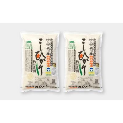 ふるさと納税 村上市 新米【令和7年産米】新潟県村上市桃川産 特別栽培 コシヒカリ 精米 10kg AB4038 |  | 01