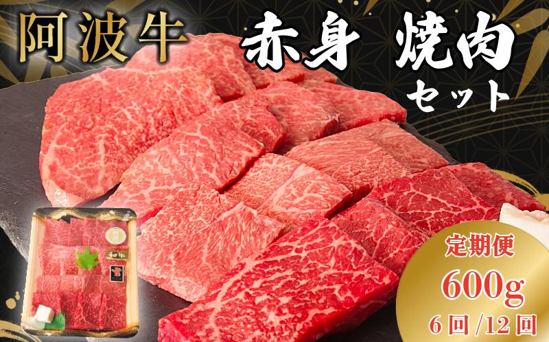 
            【定期便6回/12回】阿波牛 赤身焼肉セット 600g 冷凍 国産 黒毛和牛 阿波牛 和牛 牛肉 セット 赤身 マル イチボ クリ カメノコ トウガラシ バーベキュー BBQ yakiniku 徳島
          