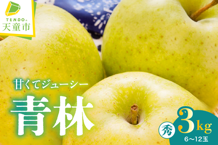 りんご 青林 3kg フルーツ 果物 山形 リンゴ