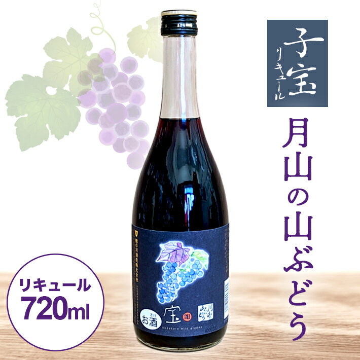 【ふるさと納税】子宝リキュール 月山の山ぶどう 720ml×1本 東北 山形県 酒田市 庄内地方 子宝リキュール 山葡萄 ブドウ 葡萄 お酒 おうち時間 宅飲み 家飲み 楯の川酒造 楯野川
