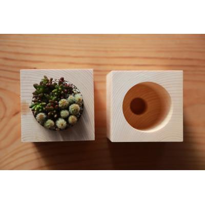 ふるさと納税 丹波篠山市 丹波篠山市産ヒノキの植木鉢キューブ |  | 01