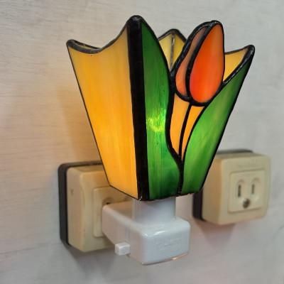 ふるさと納税 大村市 おやすみランプ【チューリップ　オレンジ】5W電球付き |  | 01