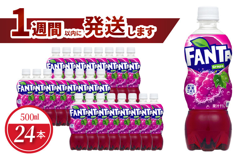 
ファンタグレープ PET 500ml（24本入）
