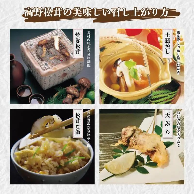 【2026年発送分】希少な国産松茸「高野松茸」200g【化粧箱入】香り・歯応え・味ともに最高級！