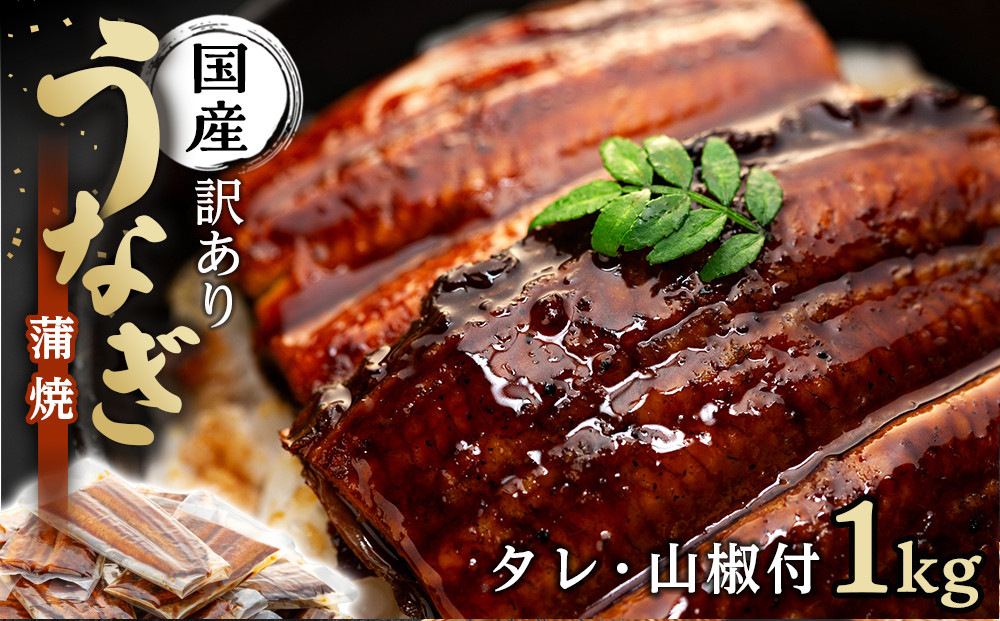 【数量限定】【訳あり】国産うなぎ1食パック　合計１Ｋｇ【期間限定】【山椒付きタレ30個オマケ付】Y010