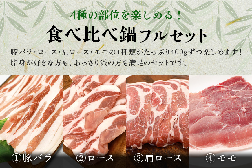 【定期便6ヶ月】ブランド豚「ばんぶぅ」鍋フルセット（計1.6kg） 定期便 ばんぶぅ 豚肉 豚バラ肉 スライス肉 鍋 鍋セット 豚バラ ロース 肩ロース モモ スライス 鍋用 ぶた肉 ブタ肉 国産 茨城県産 ギフト プレゼント 冷凍 高級部位 ブランド豚 42-CP