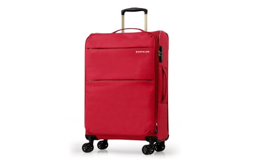 G543 【5～9泊用 マチアップ機能で大容量に変身！】AIR6327スーツケースM（レッド） キャリーバッグ 超軽量 ソフトスーツケース 中型 キャリーケース スーツケース ソフトキャリーバッグ 拡張 TSAロック おしゃれ 軽い ビジネス 1週間 海外旅行 国内旅行 赤